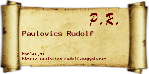 Paulovics Rudolf névjegykártya